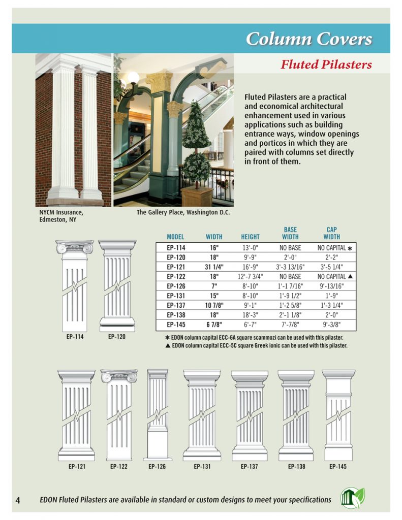 Edon Composites Architectural Fiberglass Column Covers 