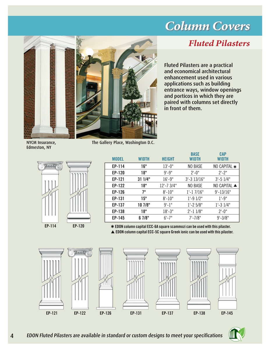 Edon Composites Architectural Fiberglass Column Covers
